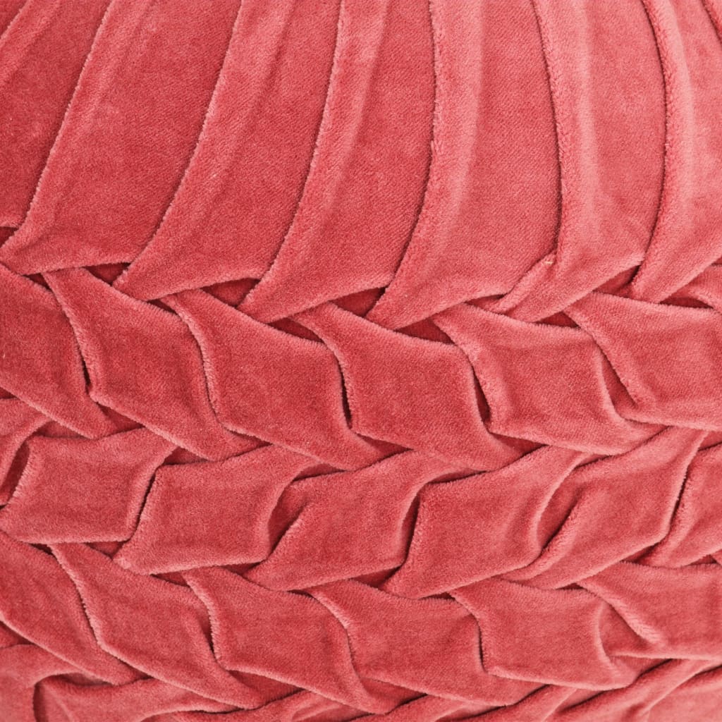 vidaXL puf bomuldsfløjl smock-design 40 x 30 cm pink