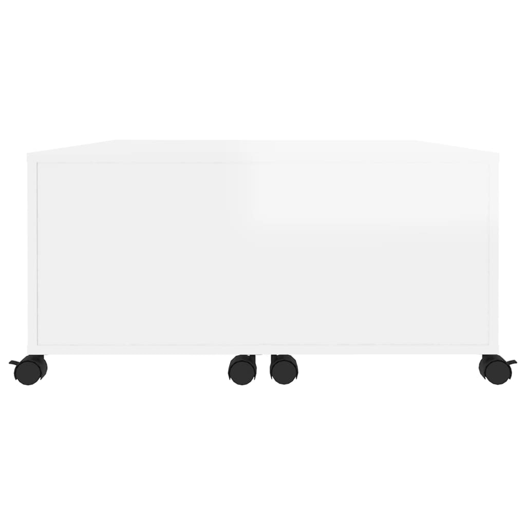vidaXL sofabord 75x75x38 cm spånplade hvid højglans