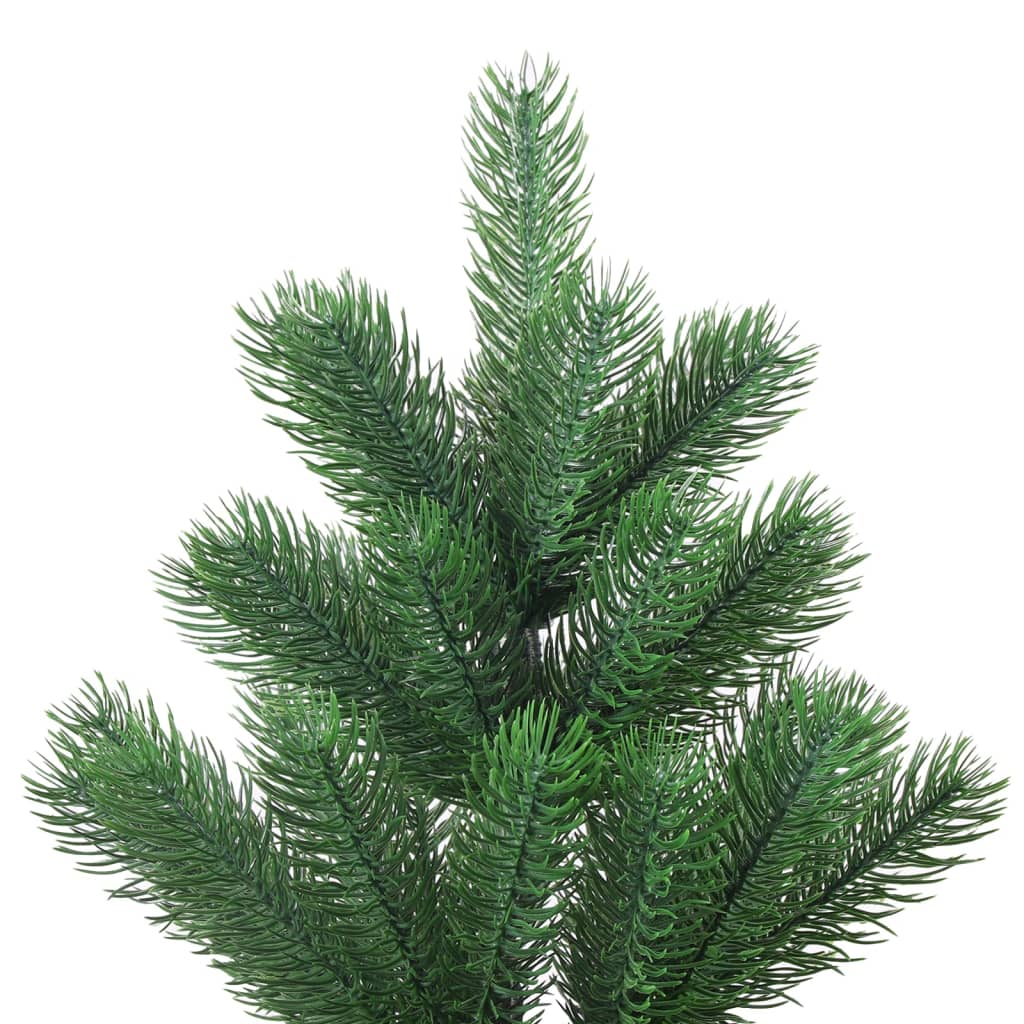 vidaXL kunstigt juletræ med lys nordmannsgran 210 cm grøn