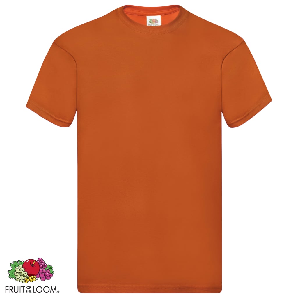 Fruit of the Loom originale T-shirts 5 stk. str. XXL bomuld orange