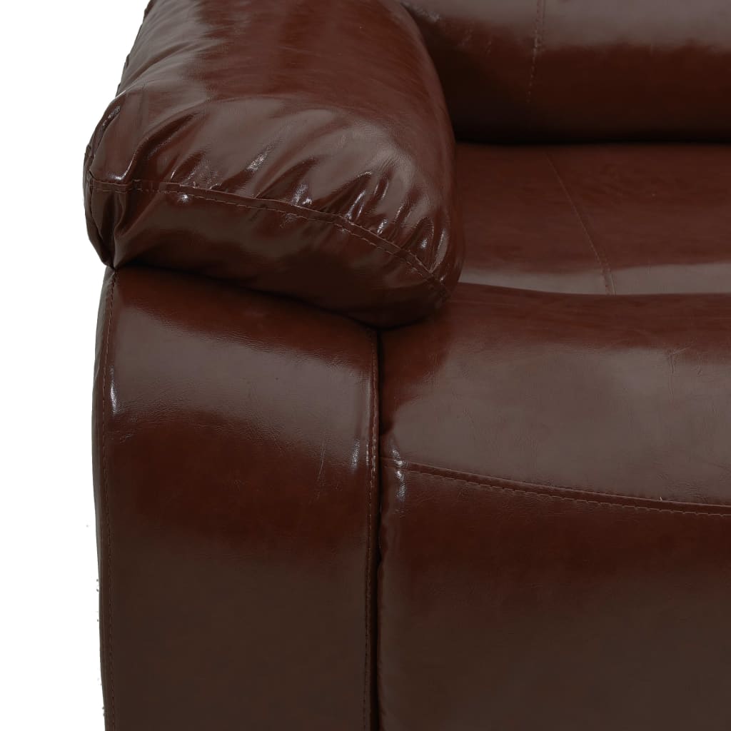 vidaXL sofasæt 2 dele med lænefunktion kunstlæder brun