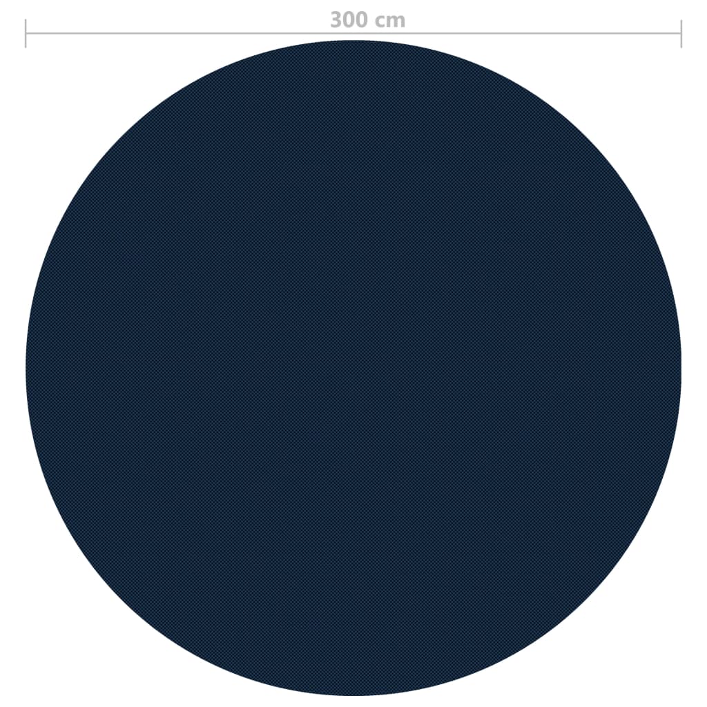 vidaXL flydende solopvarmet poolovertræk 300 cm PE sort og blå