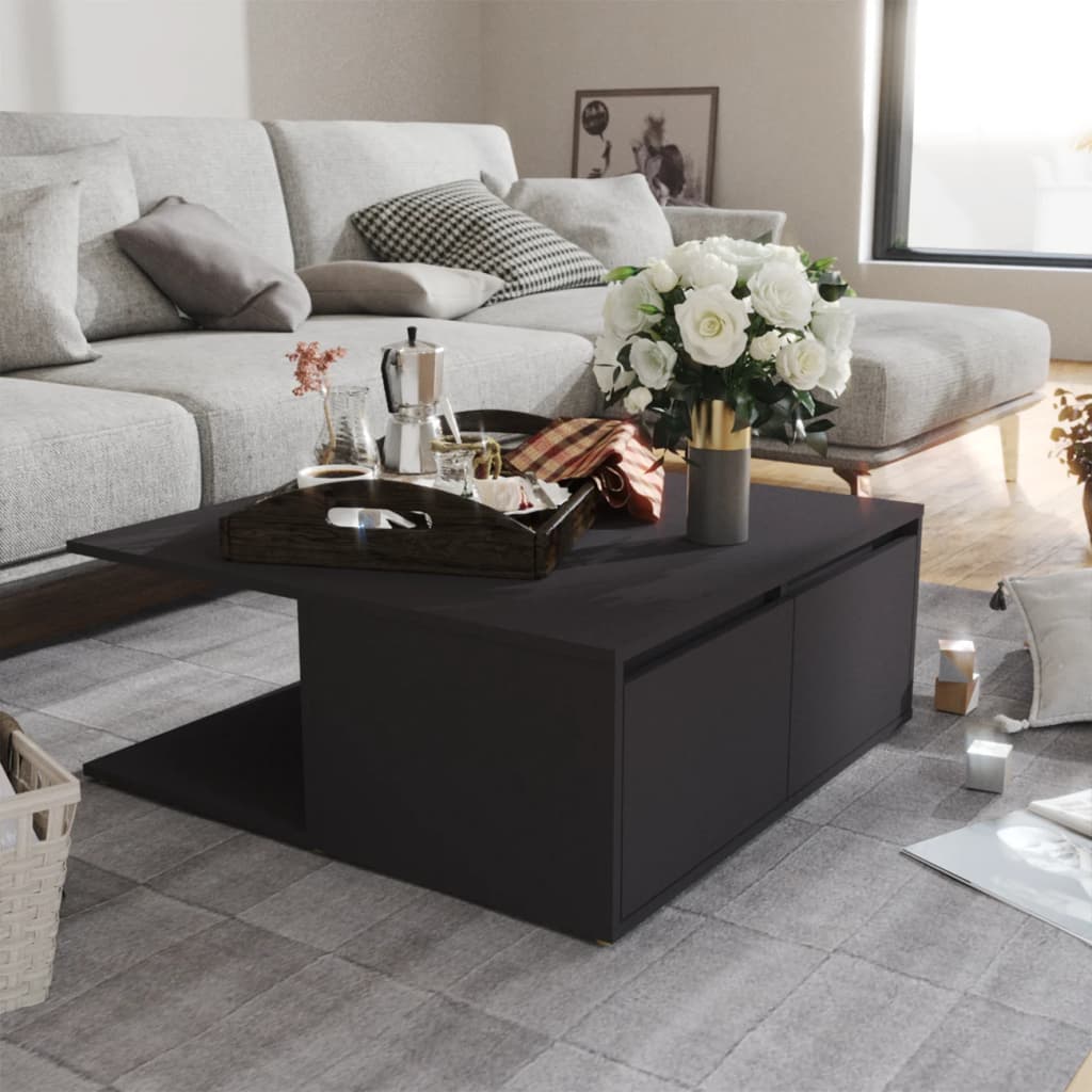 vidaXL sofabord 80x80x31 cm spånplade grå