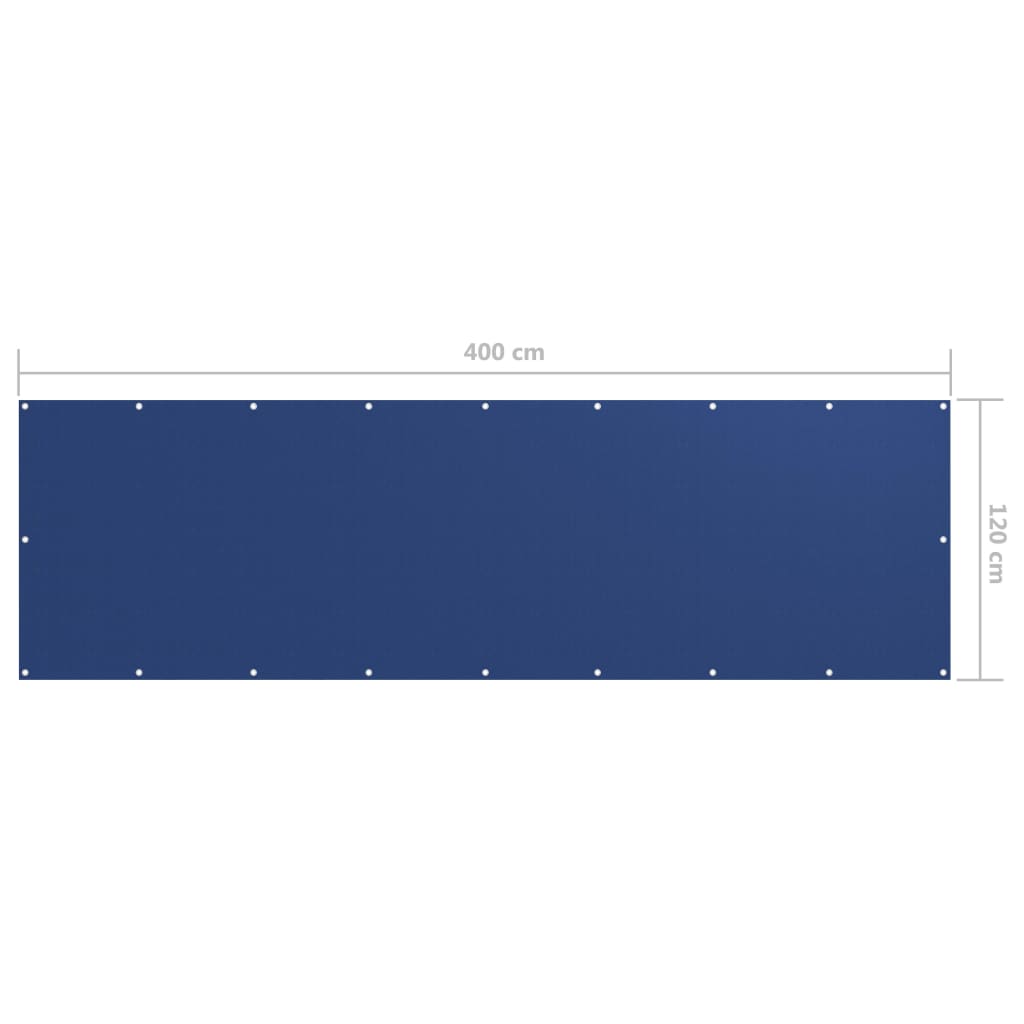 vidaXL altanafskærmning 120x400 cm oxfordstof blå