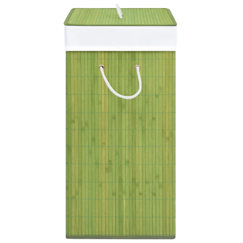 vidaXL vasketøjskurv 83 l bambus grøn