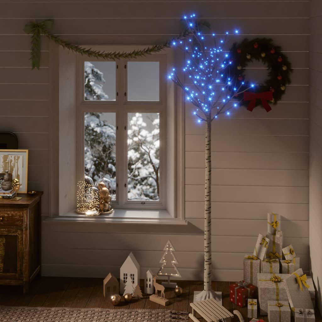 vidaXL juletræ 2,2 m 200 LED'er inde/ude piletræ blå