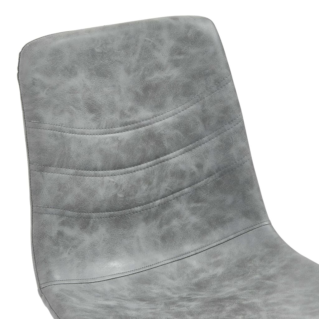 vidaXL spisebordsstole 2 stk. kunstlæder mørkegrå