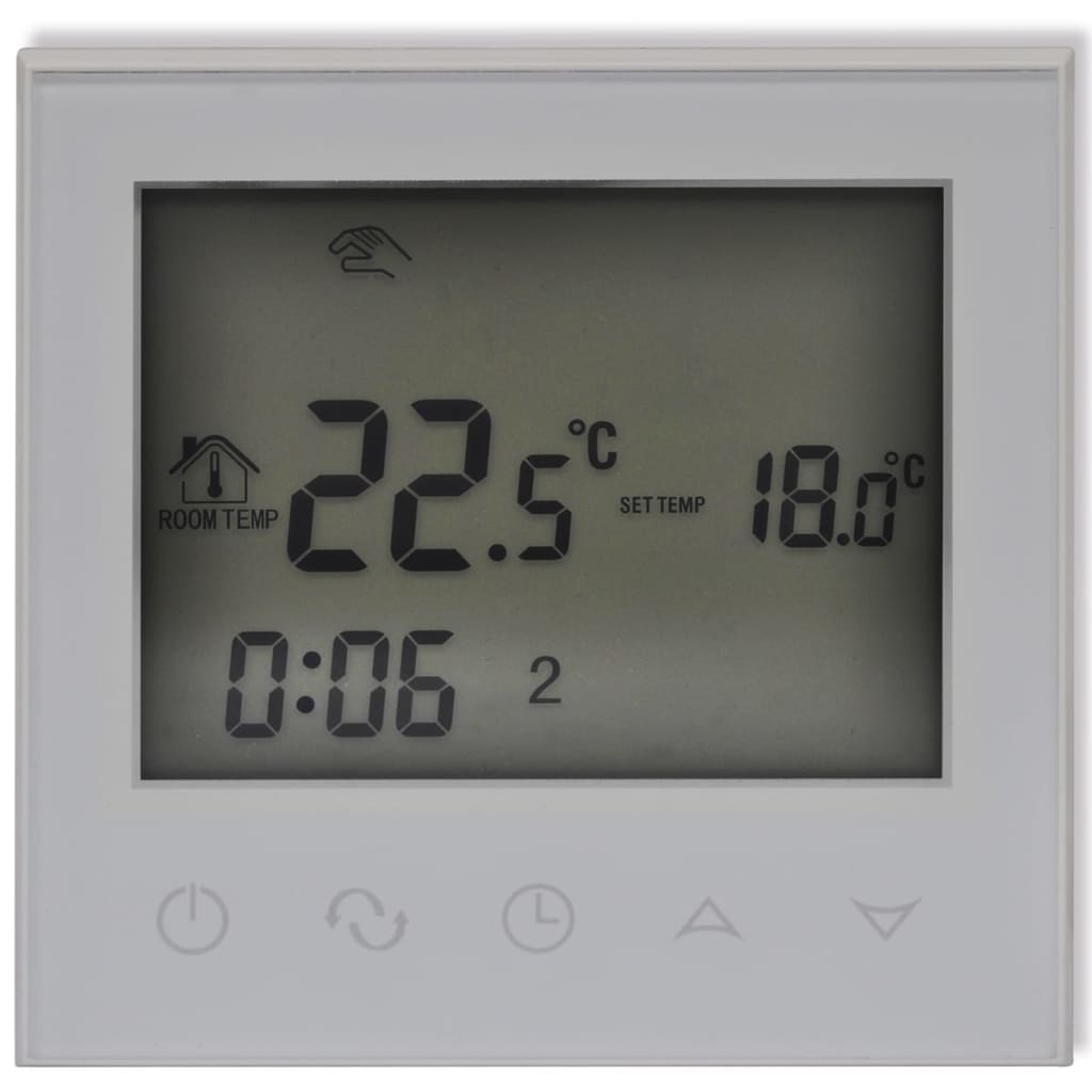 Programmérbar touch-screen digital termostat til undergulvsopvarmning