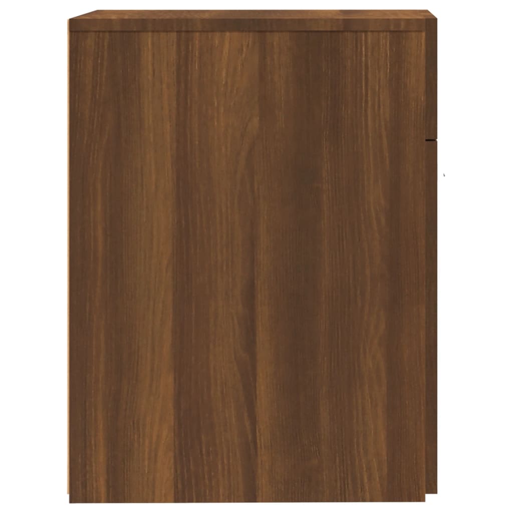 vidaXL udtræksskab 20x45,5x60 cm konstrueret træ brun egetræsfarve