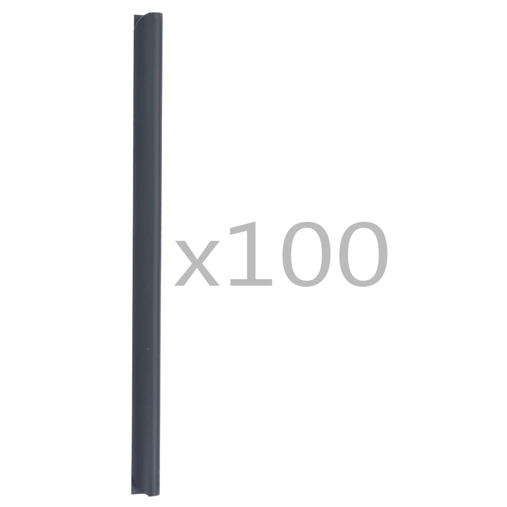 vidaXL fastgørelsesstrips til hegn 100 stk. PVC antracitgrå
