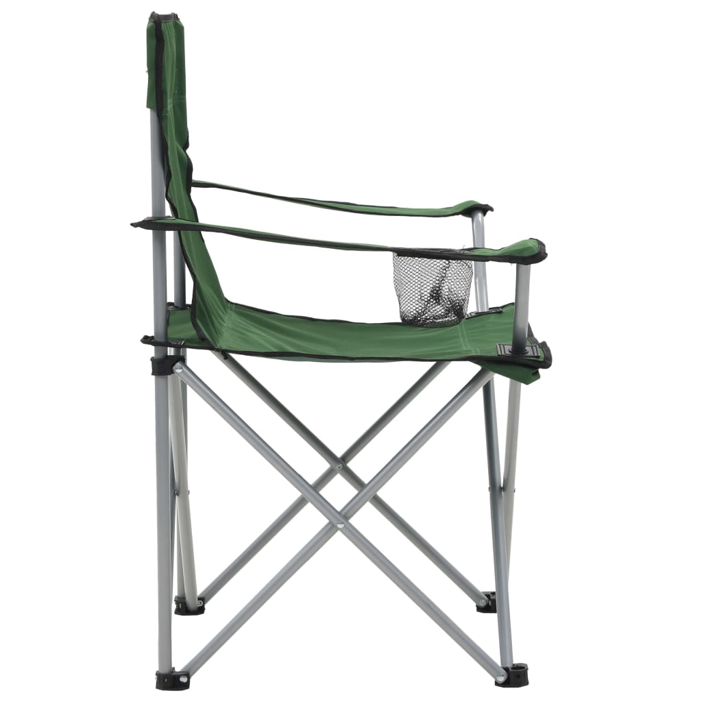 vidaXL campingbord og -stolesæt 3 dele grøn