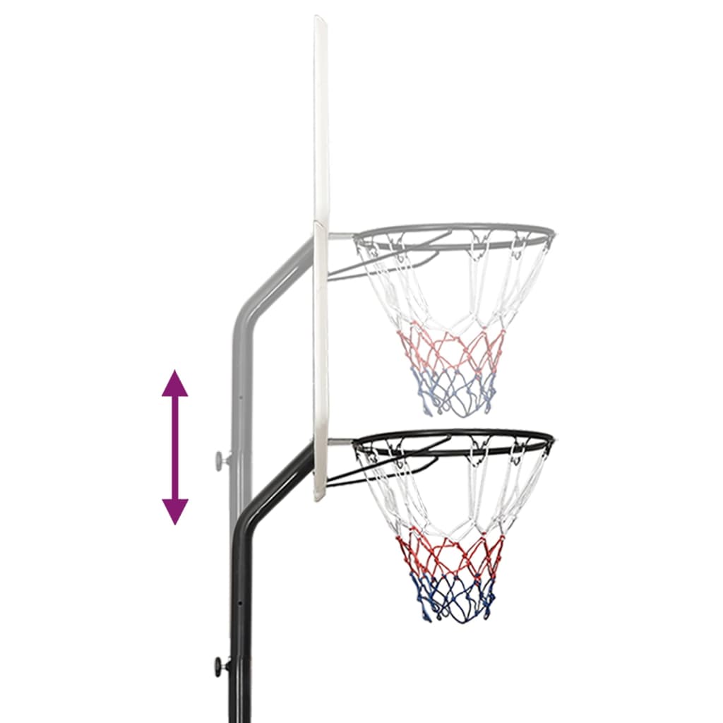 vidaXL basketballstativ 282-352 cm polyethylen hvid