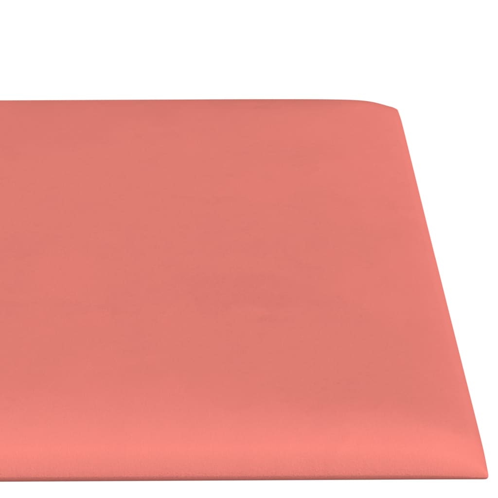 vidaXL vægpaneler 12 stk. 30x15 cm 0,54 m² fløjl lyserød