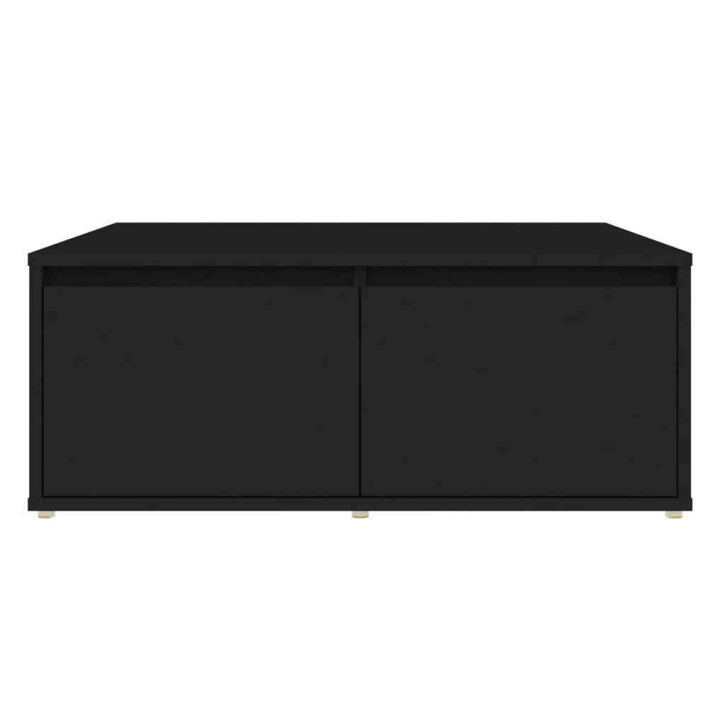 vidaXL sofabord 80x80x31 cm spånplade sort