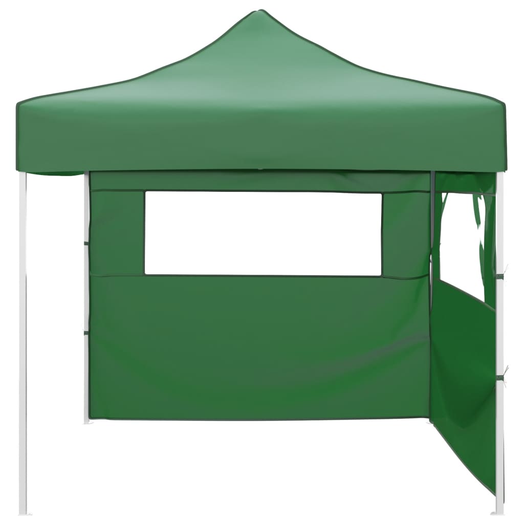 vidaXL foldbart telt med 2 vægge 3 x 3 m grøn