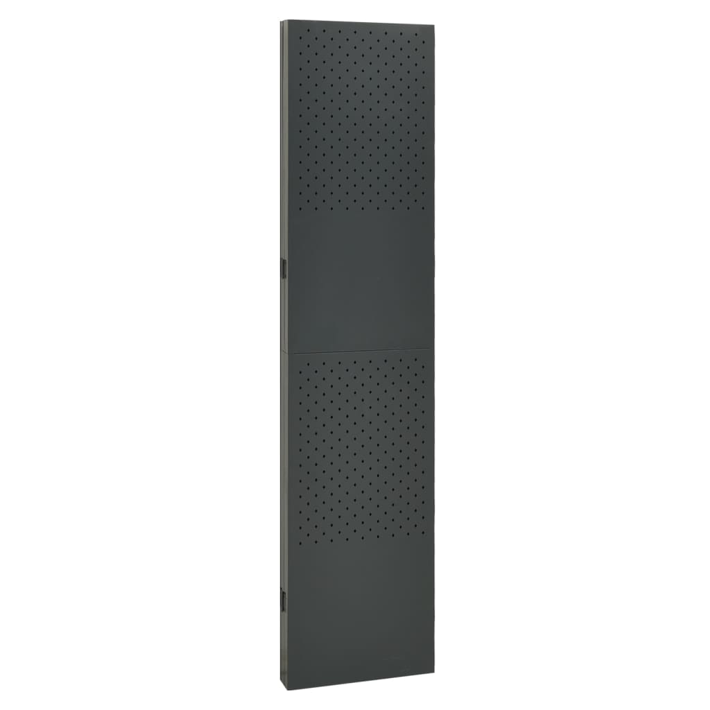 vidaXL 4-panels rumdeler 160x180 cm stål antracitgrå
