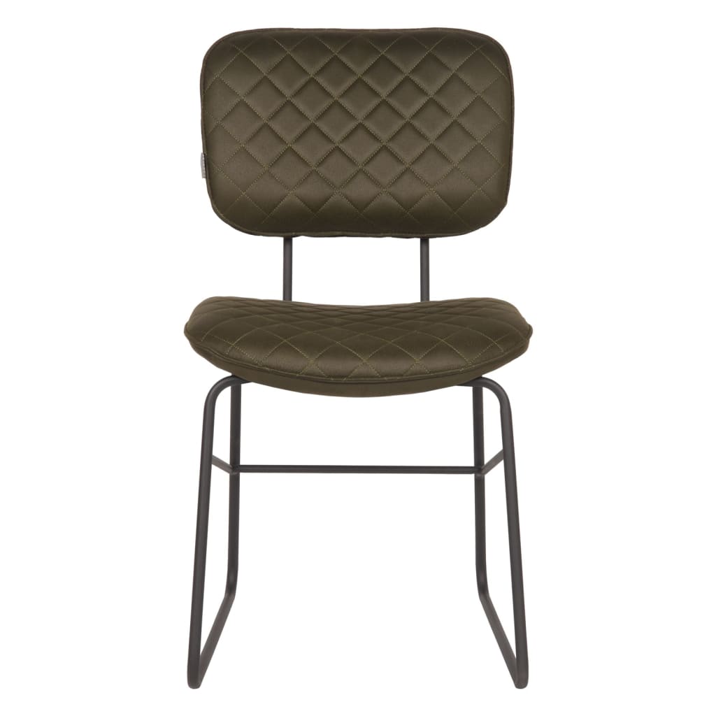 LABEL51 spisebordsstole 2 stk. Sev 49x60x87 cm armygrøn