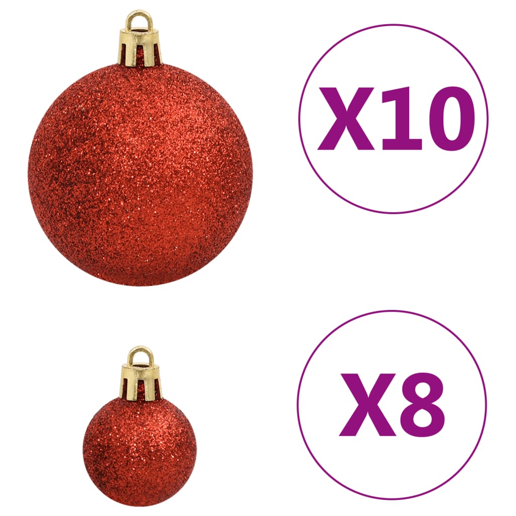vidaXL julekuglesæt 112 dele polystyren rød / grøn / guldfarvet