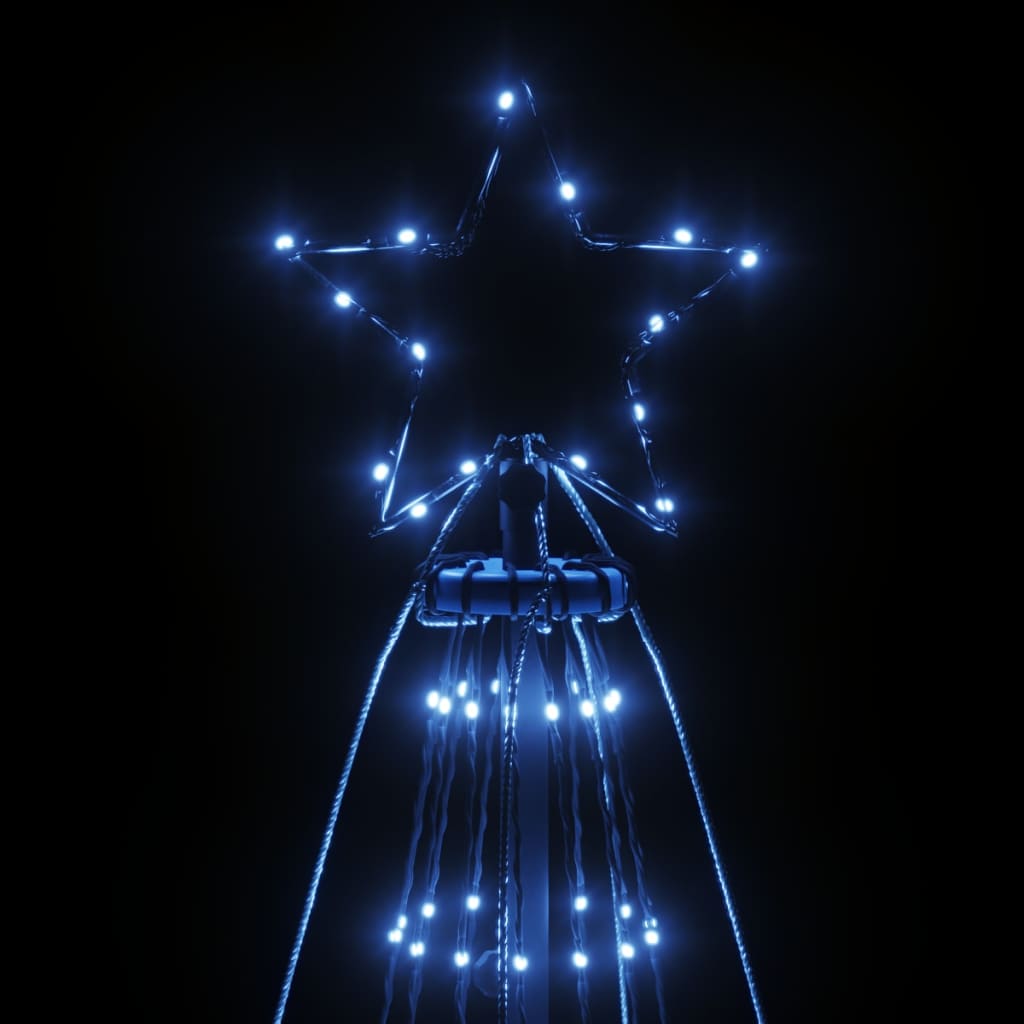 vidaXL juletræ med spyd 1134 LED'er 800 cm blåt lys
