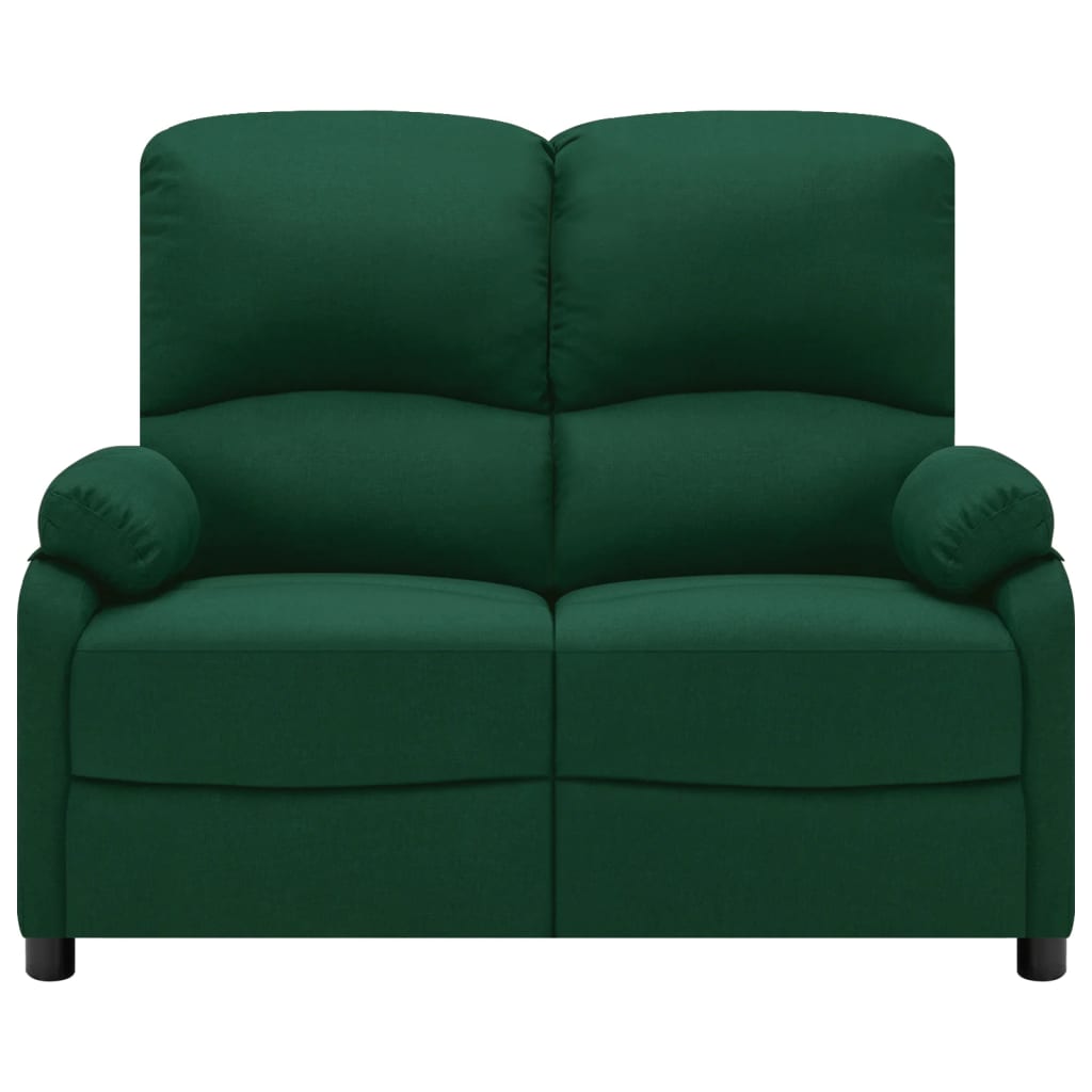 vidaXL 2-personers sofa med lænefunktion stof mørkegrøn