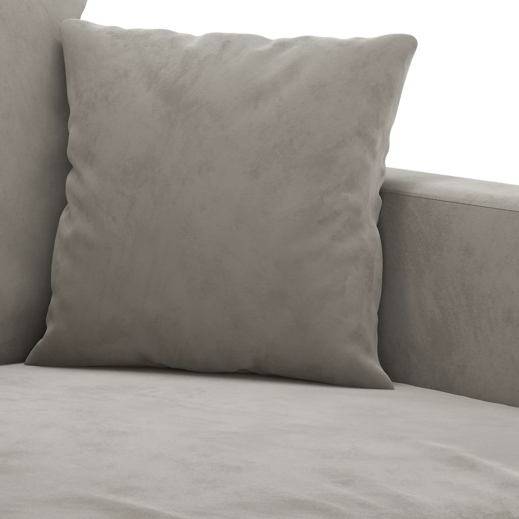 vidaXL 2-personers sofa 140 cm fløjl lysegrå