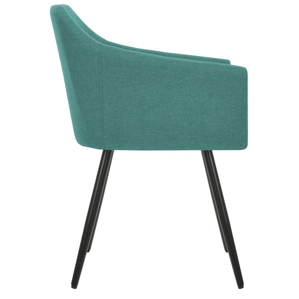 vidaXL spisebordsstole 6 stk. grøn stof