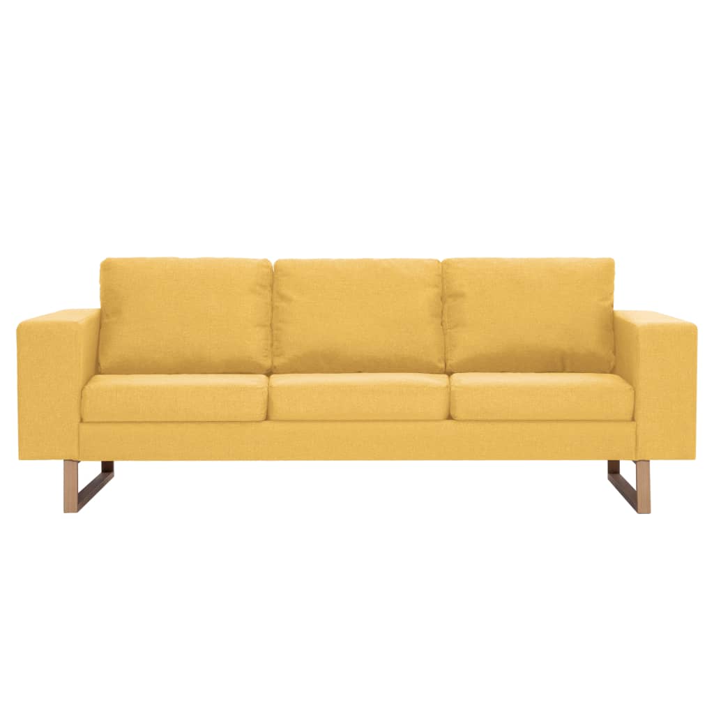 vidaXL 3-personers sofa i stof gul