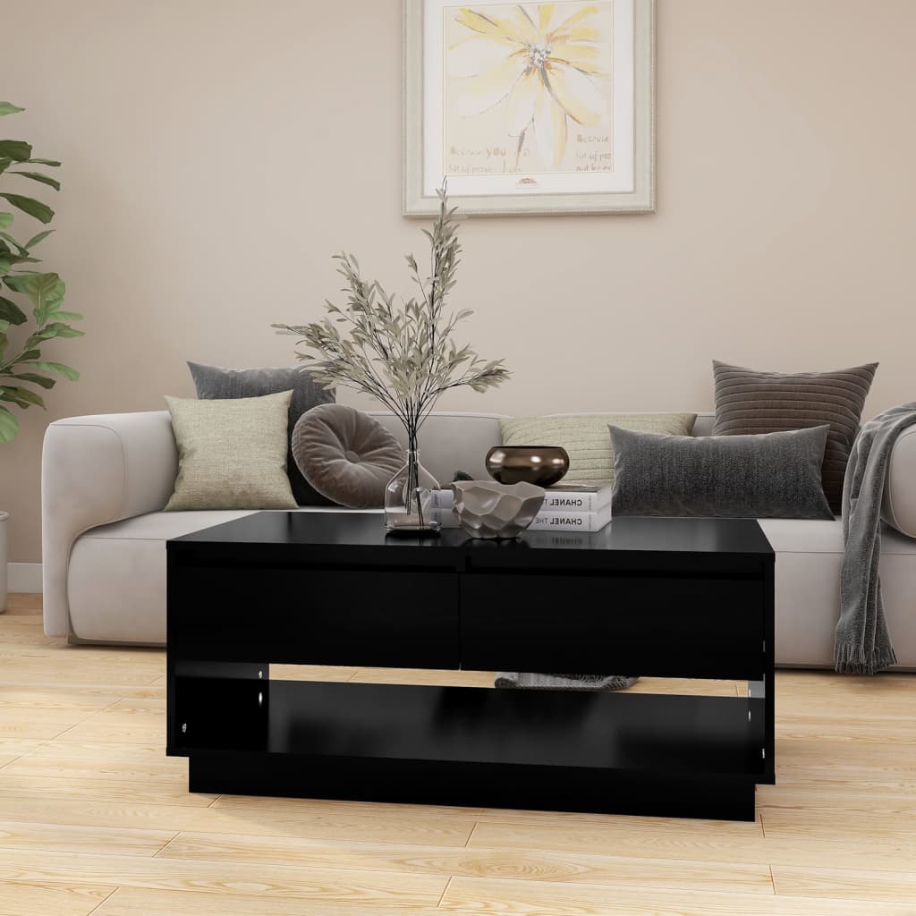 vidaXL sofabord 102,5x55x44 cm konstrueret træ sort
