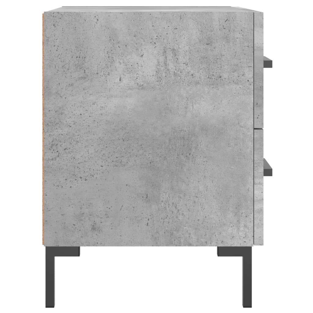 vidaXL sengebord 40x35x47,5 cm konstrueret træ betongrå