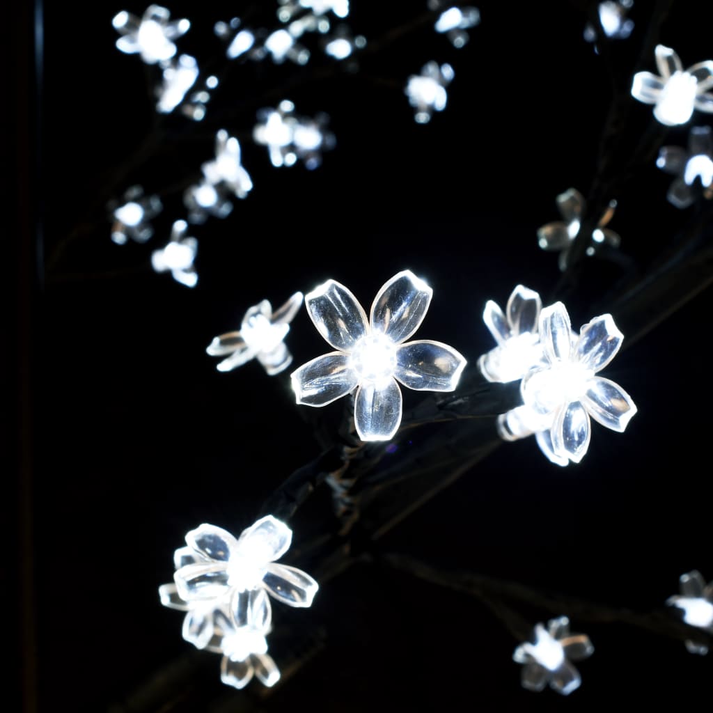 vidaXL juletræ LED hvidt lys kirsebærblomst 180 cm