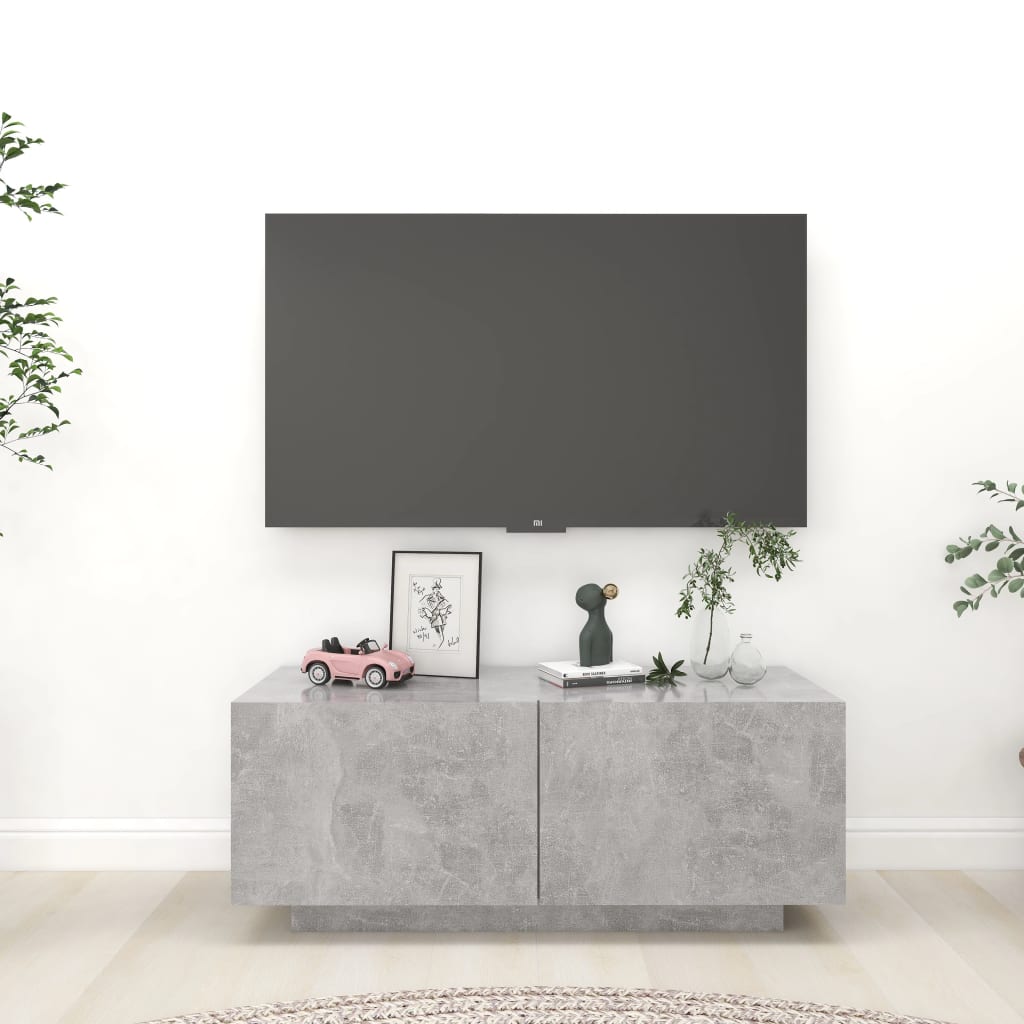 vidaXL tv-bord 100x35x40 cm konstrueret træ betongrå