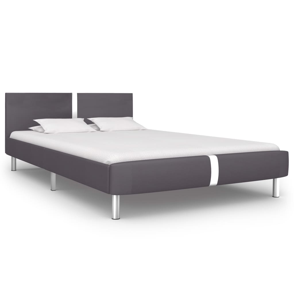 vidaXL sengestel 120 x 200 cm grå kunstlæder