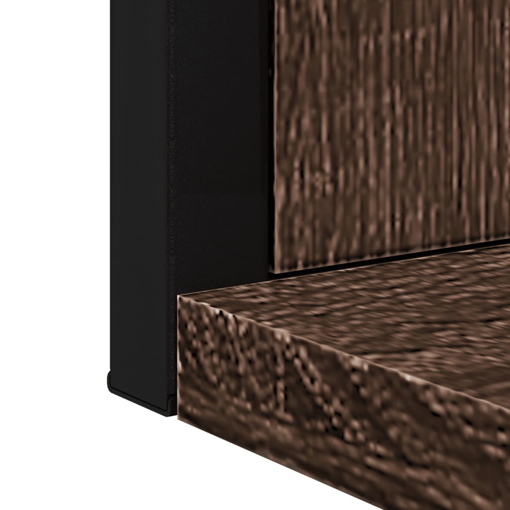 vidaXL badeværelsesspejl m. hylde 50x12x60 cm konstrueret træ brunt eg