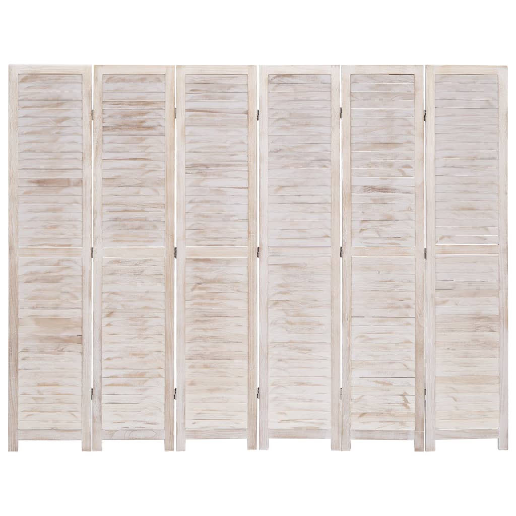 vidaXL 6-panels rumdeler 210 x 165 cm træ