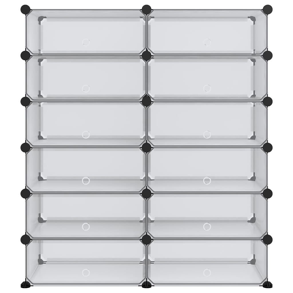 vidaXL skoreol 94,5x36,5x106 cm PP transparent