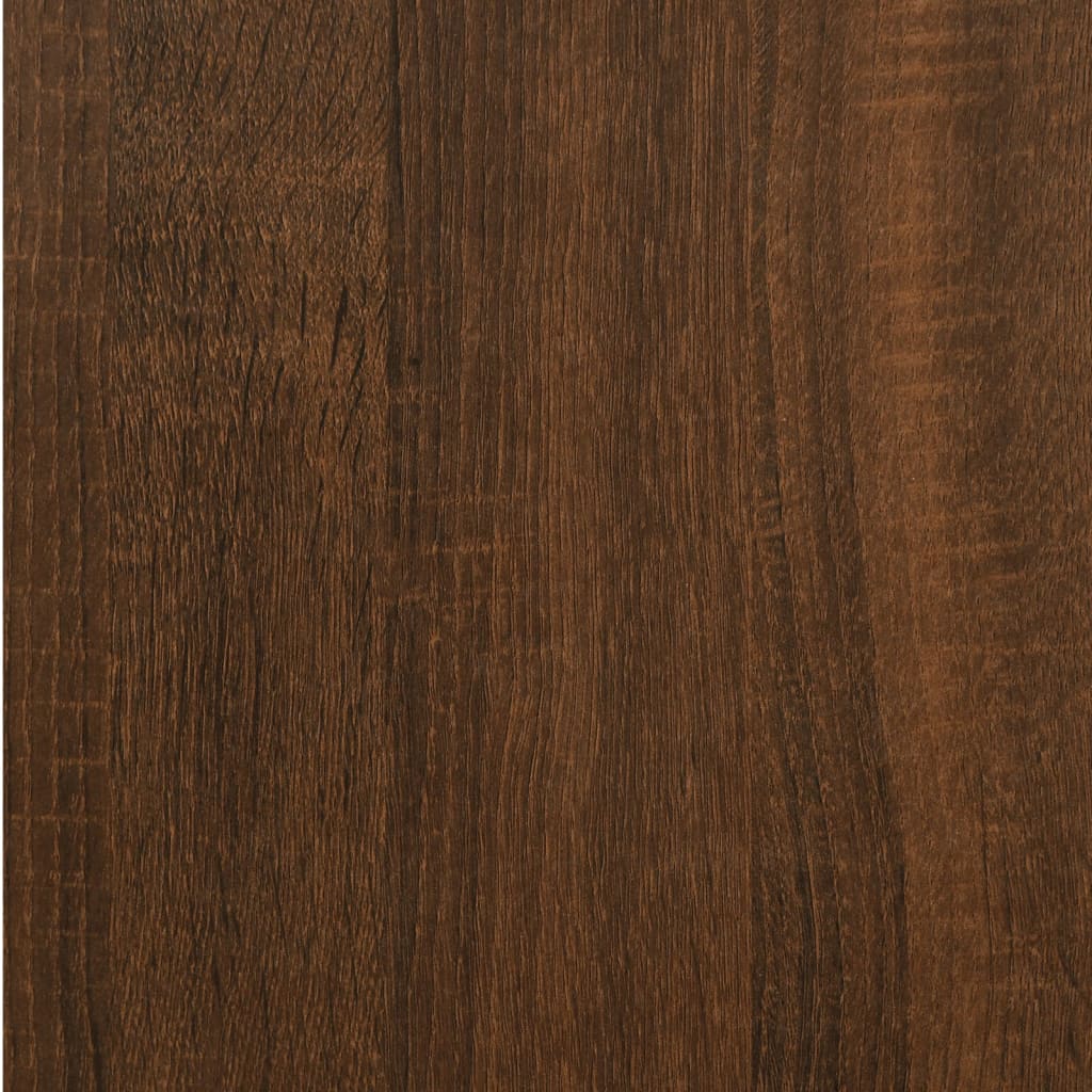 vidaXL sengebord 40x35x70 cm konstrueret træ brun egetræsfarve