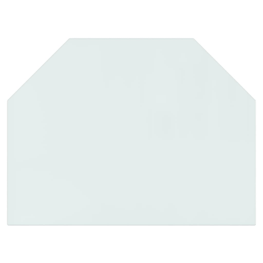 vidaXL glasplade til pejs 80x60 cm sekskantet