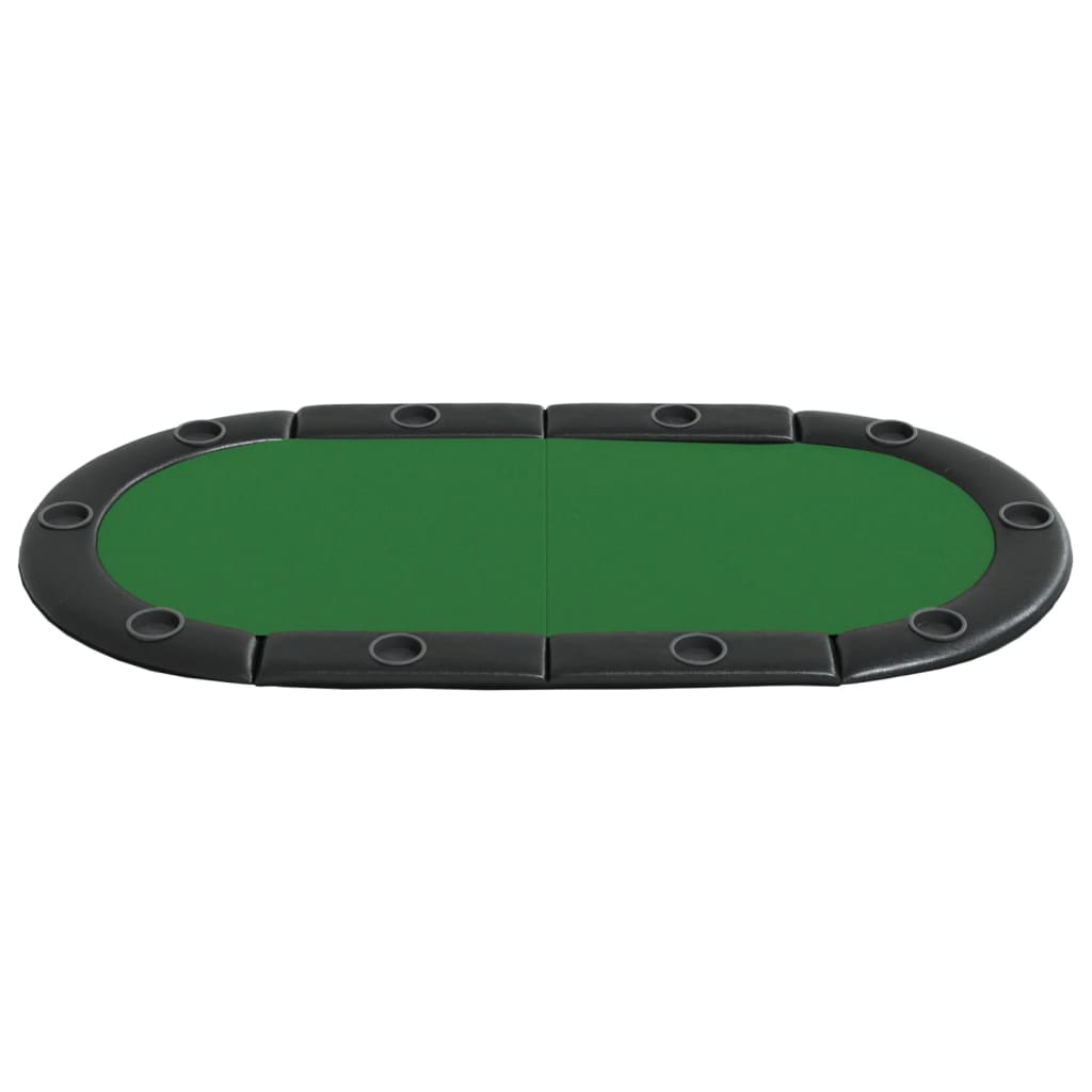 vidaXL foldbart pokerbordplade 10 pers. 208x106x3 cm grøn