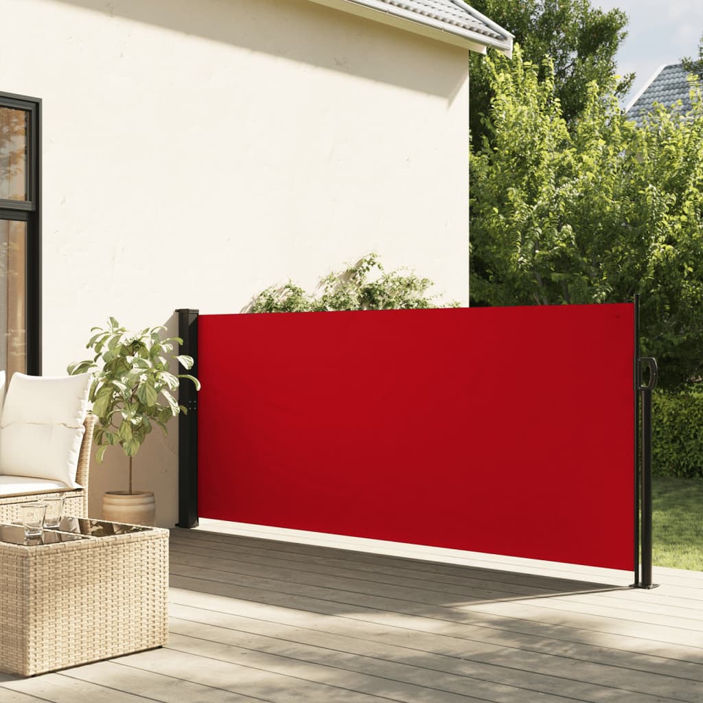 vidaXL sidemarkise 120x500 cm sammenrullelig rød