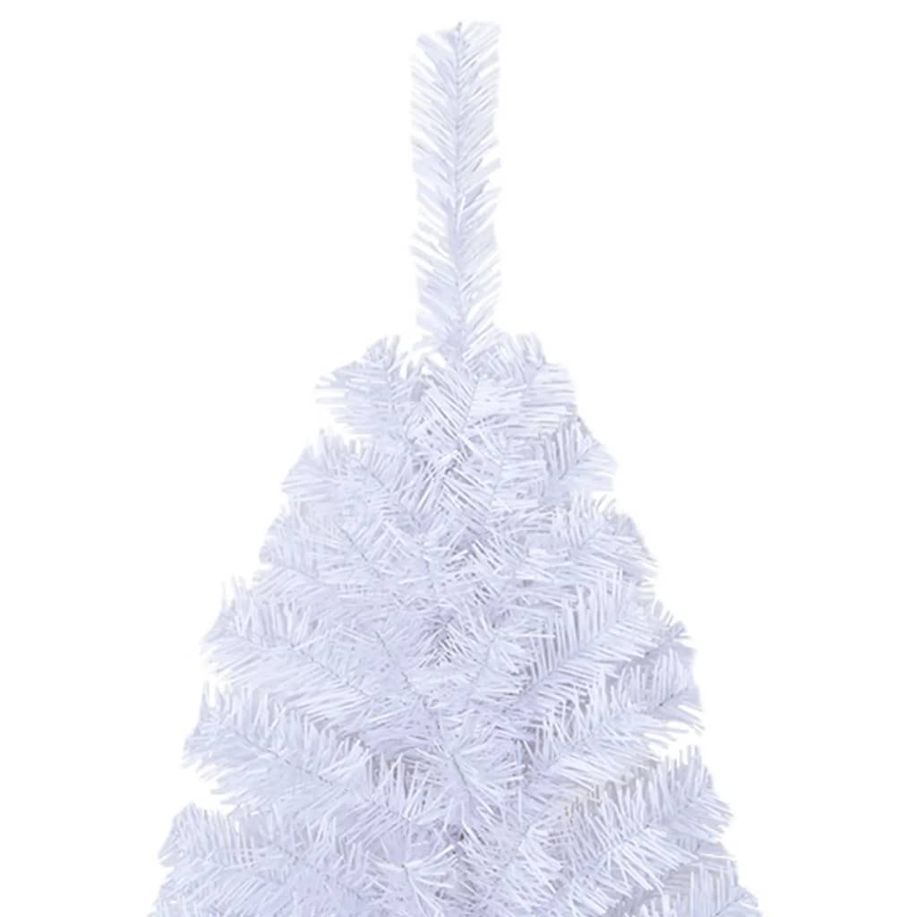 vidaXL kunstigt juletræ med tykke grene 240 cm PVC hvid