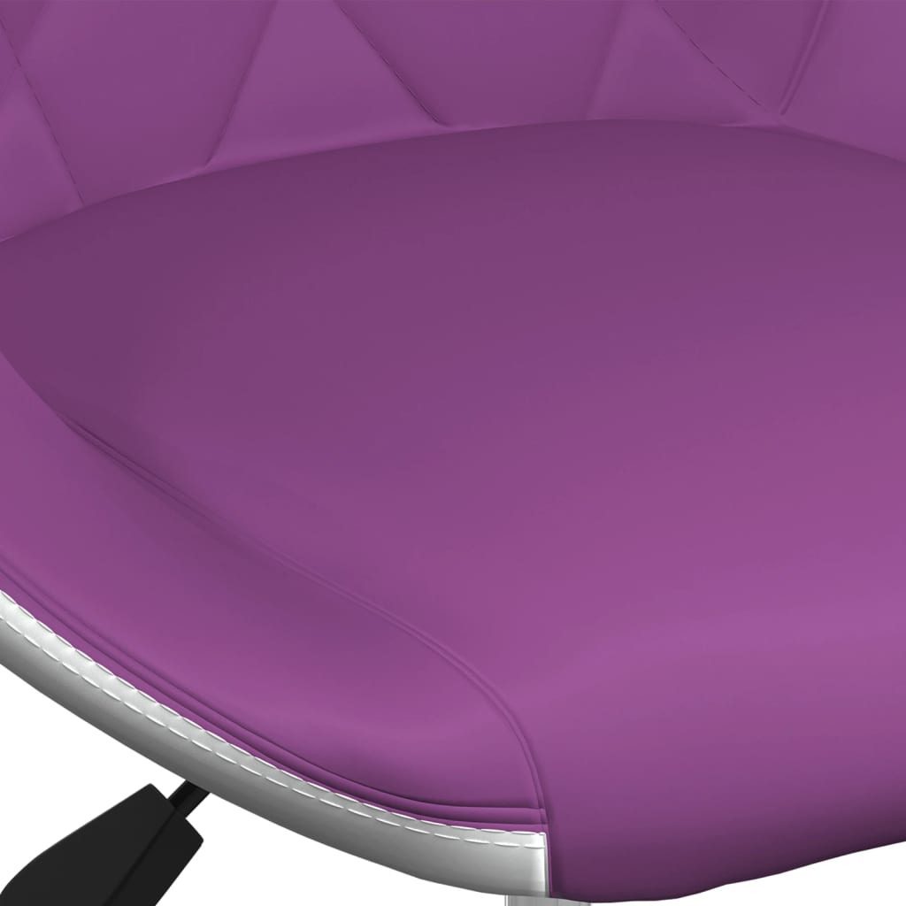 vidaXL drejelige spisebordsstole 4 stk. kunstlæder lilla og hvid