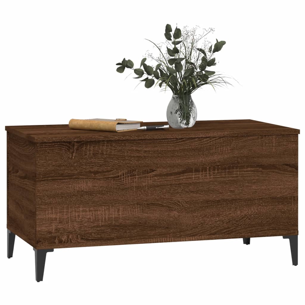 vidaXL sofabord 90x44,5x45 cm konstrueret træ brun egetræsfarve