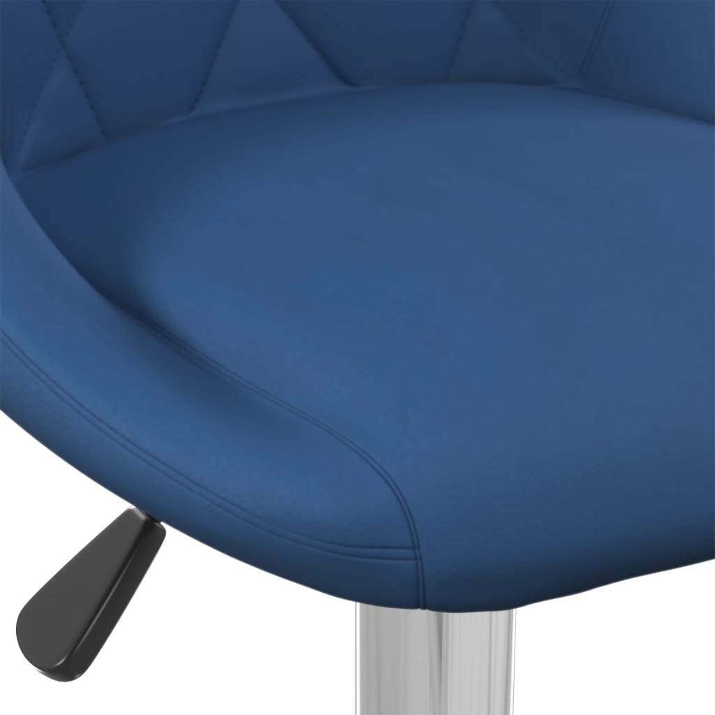 vidaXL barstole 2 stk. fløjl blå