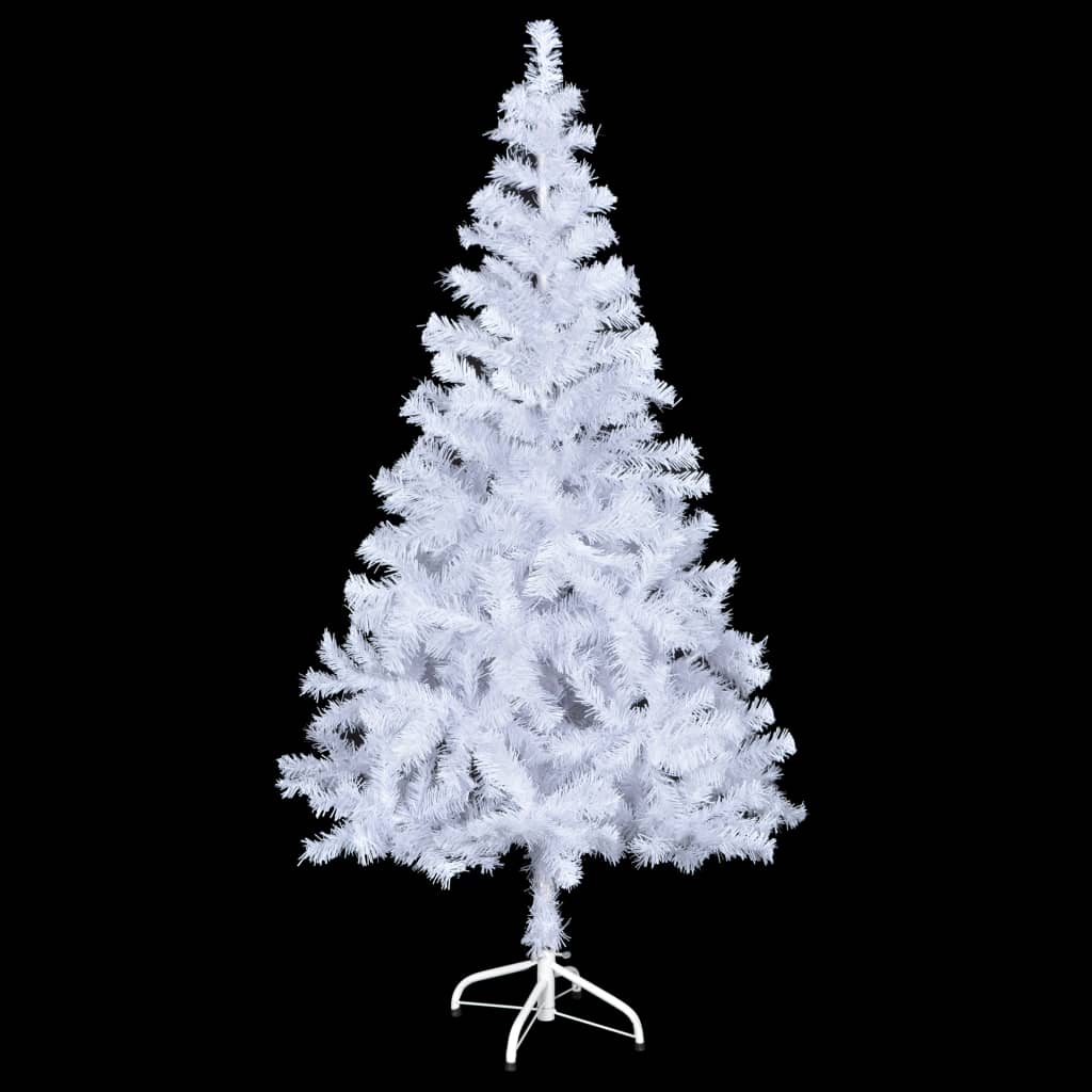 vidaXL kunstigt juletræ med lys og juletræsfod 150 cm 380 grene
