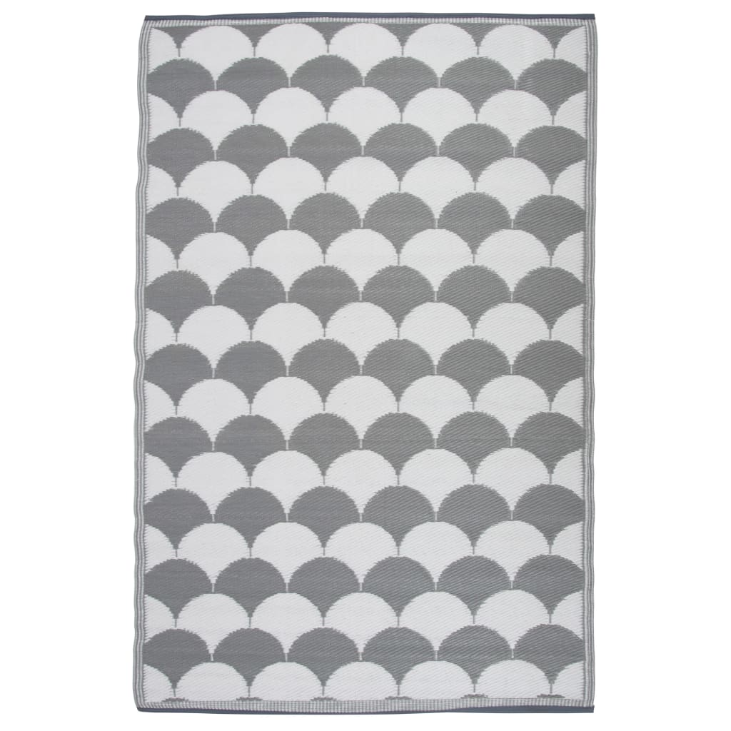 Esschert Design udendørstæppe 180x121 cm OC24 grå og hvid