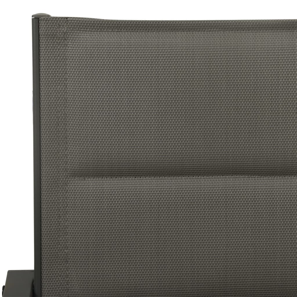 vidaXL havestole 4 stk. textilene og stål grå og antracitgrå