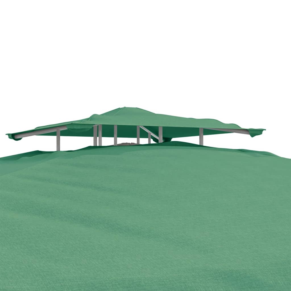vidaXL pavillon med dobbelt tag 3x3x2,68 m stof grøn
