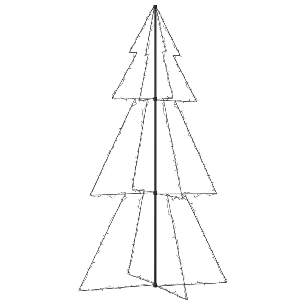 vidaXL lysende juletræ 120x220 cm 300 LED'er indendørs/udendørs