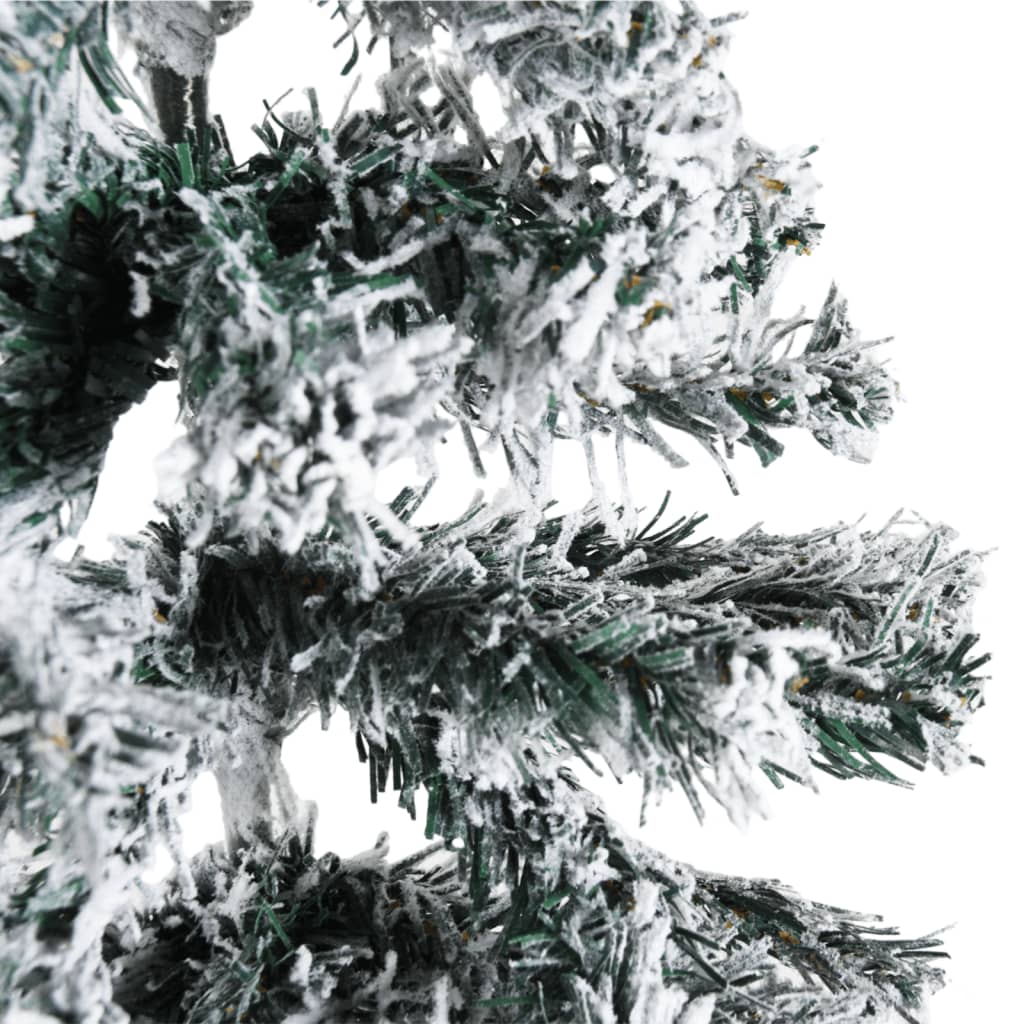 vidaXL kunstigt halvt juletræ med sne 120 cm smalt