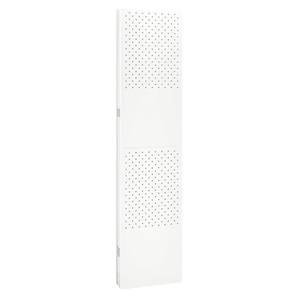 vidaXL 5-panels rumdeler 200x180 cm stål hvid